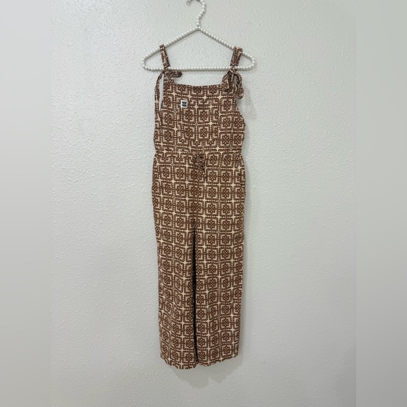 Lucy and Yak Emmy Dungarees Yuka Print Overalls Size 4 - Picture 2 of 9